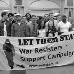 American Iraq War resisters celebrate House of Commons vote to let them stay in Canada, June 3, 2008.